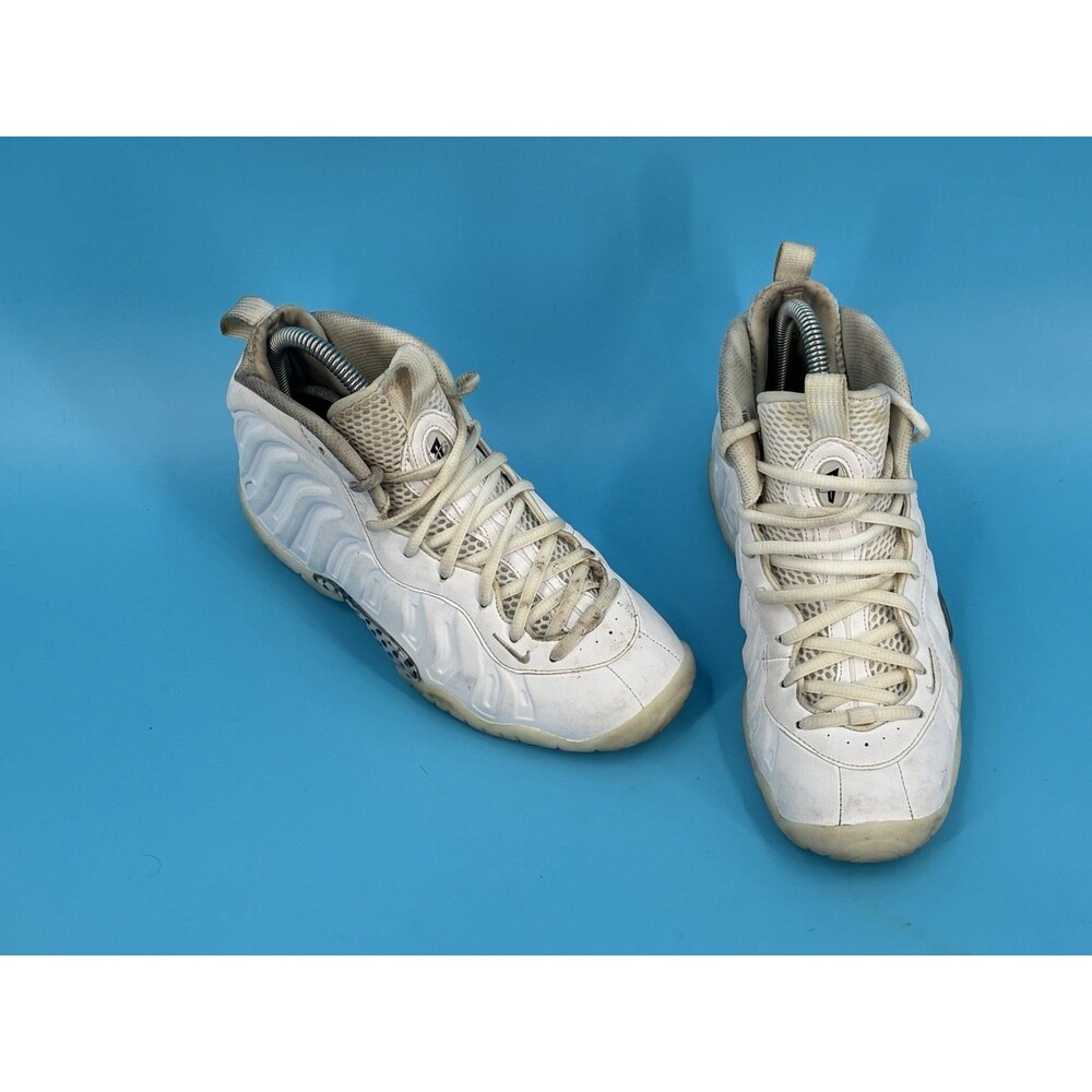 Nike Little Posite One GS 4.5Y Womens 6 Foamposite Triple White HQ1959-100
